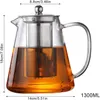 Teekanne, Glas Teebereiter mit Edelstahlsieb, Produktbild-Vorschau 7