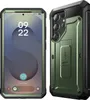 A product shot of a dark green phone case for a Samsung Galaxy S25 Ultra, shown from the front and side. Náhľad obrázku produktu