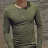 Lässige Männer Solid Color Slim T-Shirt Sport Bottoming Produktbild-Vorschau 2