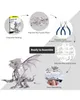 Puzzle 3D Piececool, Dragonul argintiu, Metal, 115 piese Podgląd zdjęcia produktu 5