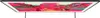 A top-down view of a television screen displaying a colorful abstract landscape. Produktbild-Vorschau
