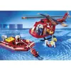 A rescue scene with a helicopter and a boat in the water. Náhľad obrázku produktu