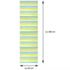 A striped fabric panel with dimension lines and measurements. Produktbild-Vorschau