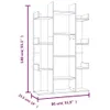 vidaXL Boekenkast, gerookt eikenfineer, 86x25,5x140 cm, Productafbeelding-voorbeeld 8