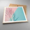 Gerahmtes Poster - Rahmen in heller Eiche - Blatt Rosa Produktbild-Vorschau 3