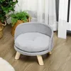 PawHut Hundebett, Hundesofa mit Kissen, Erhöhtes Produktbild-Vorschau 7