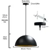 Hängelampe Schwarz Groß I Lipeo I Metall Lampe Deko Modern Produktbild-Vorschau 2