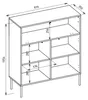 Selsey Linearis - Highboard mit 2 Türen, Klappfach und LED, Produktbild-Vorschau 8
