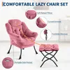 Sessel Loungesessel Samt Wohnzimmer Sitzsessel Relaxsessel Produktbild-Vorschau 4
