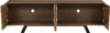 An open TV cabinet with two compartments, showing the interior and cable management holes, on a white background. Anteprima dell’immagine prodotto