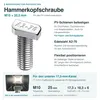 Hammerkopfschraube M10x32,5mm für Montageschiene P2, Produktbild-Vorschau 3