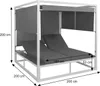 Aluminiowy leżak ogrodowy HWC-M63b, leżak typu daybed w Podgląd zdjęcia produktu 10