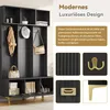 MODFU Garderoben-Set 120×40×191cm Kleiderschrank mit Bank,6 Produktbild-Vorschau 4
