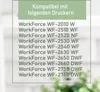 A list of printer models compatible with a product. Produktbild-Vorschau