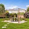 PRIMEYARD Pergola 3x4 m pavillon avec toit rétractable - Voir les images du produit 3