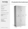 A product information sheet with a diagram of a metal cabinet. Náhled obrázku produktu