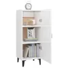 vidaXL Kredens biały wysoki połysk 34,5x34x90 cm materiał Podgląd zdjęcia produktu 3