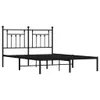 vidaXL Bettgestell mit Kopfteil Metall Schwarz 140x200 cm - Produktbild-Vorschau 6