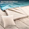 Skandika Campingdecke Liva Sherpa Meerblau | 4-in-1 Outdoor Produktbild-Vorschau 5