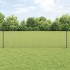 vidaXL Geschweißter Drahtzaun mit Pfosten 25 x 0,6 m Grau Produktbild-Vorschau 2