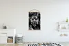 MuchoWow® Textilposter Tiger zwischen den Blumen - schwarz Produktbild-Vorschau 2