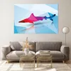 Bilder auf glas - Hai Illustration modern Grafik - 120x80cm Produktbild-Vorschau 7