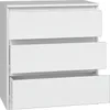 Topeshop M3 BIEL POŁYSK, Biały, 3 szuf., Płyta wiórowa, Podgląd zdjęcia produktu 4