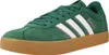 A single green Adidas sneaker with white stripes and a brown sole is shown against a white background. Produktbild-Vorschau