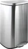 A stainless steel trash can with a pedal. Produktbild-Vorschau