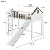 Hochbett mit Lattenrost, Trittleiter und Rutsche, 90x200 Produktbild-Vorschau 4