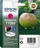 Packaging for an Epson magenta ink cartridge with an apple in the background. Voir les images du produit