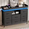 ProximaX Schwarze Kommode mit 8 Schubladen, Ladestation & Produktbild-Vorschau 12
