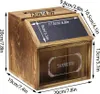 A wooden suggestion box with dimensions labeled. Náhled obrázku produktu