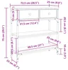 vidaXL Table console Chêne Artisan 72,5 x 25 x 75 cm Bois Voir les images du produit 8