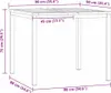 vidaXL Esstisch 90x90x75 cm Massives Akazienholz und Produktbild-Vorschau 8