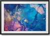 Blaue Abstraktion mit Rosa– Wandbild mit Rahmen – Gerahmtes Produktbild-Vorschau 1