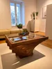 Salontafel van massief eikenhout en veiligheidsglas | Productafbeelding-voorbeeld 1