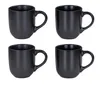4er Set Steingut Tassen 300ml Schwarz Kaffeetasse Produktbild-Vorschau 1