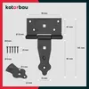 KOTARBAU® Kreuzgehänge 100mm T Scharniere Gartentor Produktbild-Vorschau 3