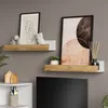Wandregal Vicco Tomy Weiß/Goldkraft Eiche 60 x 10 cm 2er  Produktbild-Vorschau 4