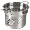 A stainless steel pasta insert with a tag attached. Náhľad obrázku produktu