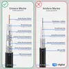 A comparison of two coaxial cables, highlighting the shielding differences between 'Our Brand' (4-layer shielded) and 'Other Brand' (2-layer shielded). Produktbild-Vorschau