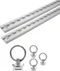 Airlineschiene Set eckig silber 2x 1,5m inkl. 4x Ösen – Produktbild-Vorschau 1