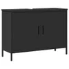 vidaXL Waschbeckenunterschrank Schwarz 80x30x60 cm Produktbild-Vorschau 1