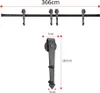 366CM Schiebetürsystem Set Laufschiene Schiebetür System Produktbild-Vorschau 5