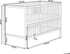 BELIANI Babybett weiß MDF 60 x 120 cm mit Stäben Produktbild-Vorschau 3