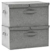 vidaXL Boîtes de rangement 2 pcs. tissu 50x30x25 cm gris Voir les images du produit 9