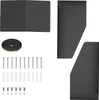 A collection of parts for a wallbox protective roof. Voir les images du produit