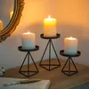 Set di 3 portacandele Sziqiqi in metallo nero vintage per Anteprima dell’immagine prodotto 2