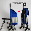 Einkaufswagen mit Sitz, zwei Dreiradrädern, ergonomischer Produktbild-Vorschau 4